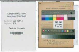 Entnazifizierung Heinrich Derichs , geb. 06.07.1916 (Friseur)