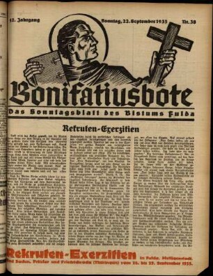 Ausgabe vom Sonntag, den 22. September 1935.