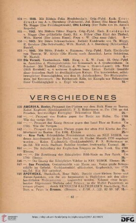 Verschiedenes (Nr. 839-928)