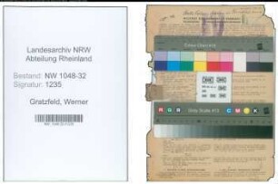 Entnazifizierung Werner Gratzfeld , geb. 29.08.1898 (Arbeiter)