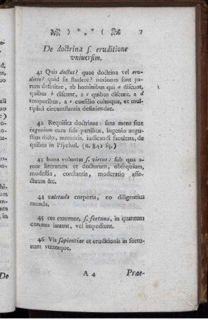 De doctrina S. eruditione universim.