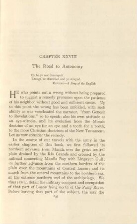 Chapter XXVIII. The road to autonomy