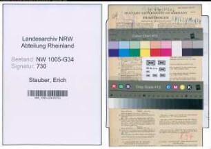 Entnazifizierung Erich Stauber , geb. 16.07.1902 (Dentist)