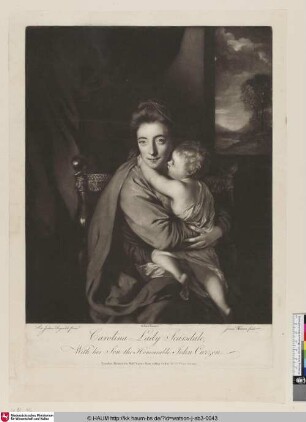 Carolina Lady Scarsdale, With her Son the Honourable John Curzon