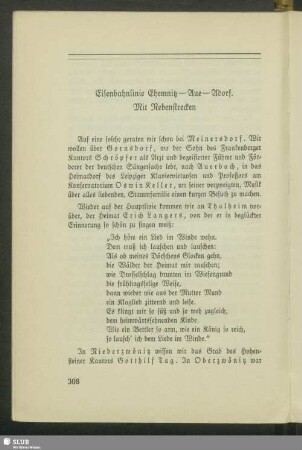 Eisenbahnlinie Chemnitz-Aue-Adorf. Mit Nebenstrecken