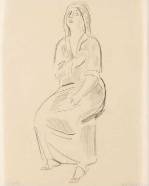 Sitzende Gewandfigur (I)