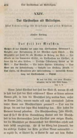 414-435 Das Christenthum als Weltreligion : fünfter Artikel