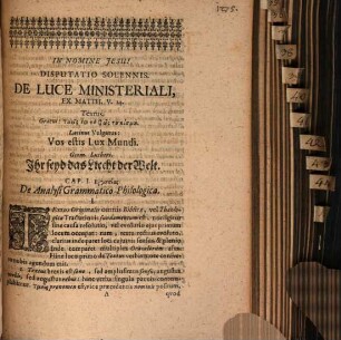 Disp. theol. sol. de luce ministeriali : ex Matth. V. v. 14.