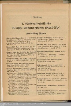 1. Nationalsozialistische Deutsche Arbeiter-Partei