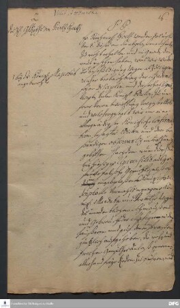 Brief von August Hermann Francke an Marquard Ludwig von Printzen.