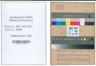 Entnazifizierung Karl Kattenbusch , geb. 19.05.1894 (Angestellter)