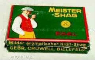 Pappschachtel für 50 Gramm Tabak "MEISTER-SHAG EDEL"