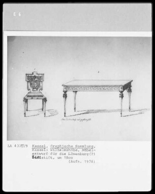 Kassel & Wilhelmshöhe & Löwenburg (?) & Möbel