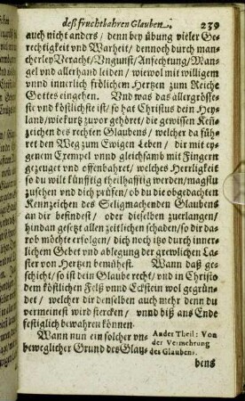 Ander Theil: Von der Vermehrung des Glaubens.