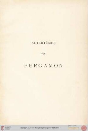 Band VII,Text 2: Altertümer von Pergamon: Die Skulpturen mit Ausnahme der Altarreliefs