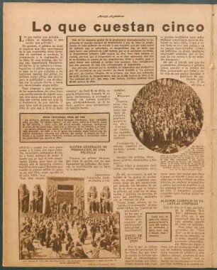 Lo que cuestan cinco minutos de pélicula