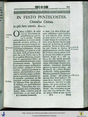 In Festo Pentecostes.