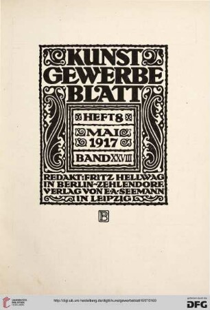 Heft 8 (Mai 1917)