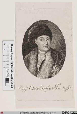 Bildnis Ernst Christoph von Manteuffel (1709 Reichsfrhr. /1719 Reichsgraf)