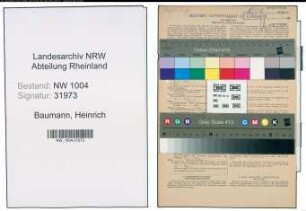 Entnazifizierung Heinrich Baumann , geb. 02.03.1901 (Kipperarbeiter)