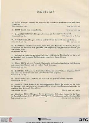 Mobiliar (Nr. 72-126)