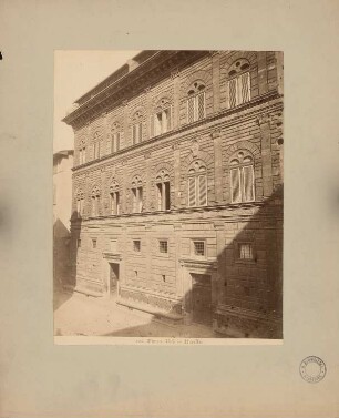 Palazzo Rucellai, Florenz: Seitenansicht der Fassade