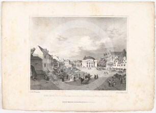 Ansicht des Kohlenmarkts Danzig mlt dem Schauspielhaus