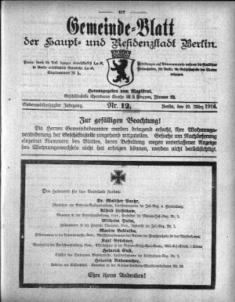 1916,12: Nr. 12, 19. März 1916