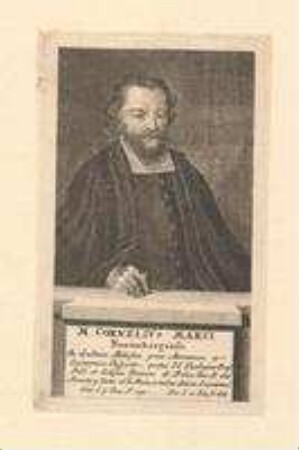 Cornelius Marci, Nürnberger, zuletzt Pfarrer bei St. Lorenz; geb. 9. Juni 1594; gest. 27. Juli 1646