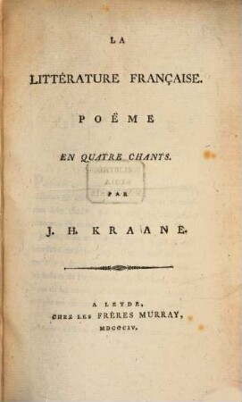 La litterature française