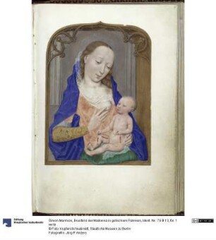 Brustbild der Madonna in gotischem Rahmen