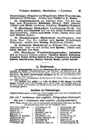 b. Postwesen
