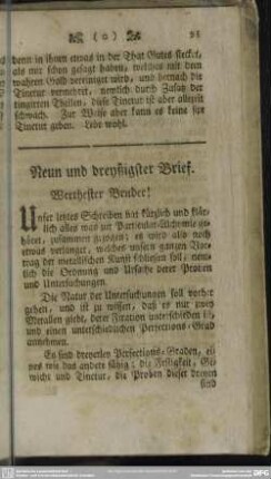 Neun und dreyßigster Brief