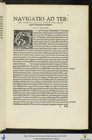 Aloysii Cadamusti navigatio ad terras incognitas, Archangelo Madrignano interprete.