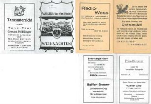 Werbebroschüre "WIR ARBEITEN WIEDER WEIHNACHTEN 1945 GESCHÄFTS-EMPFEHLUNGEN HEILBRONNER FIRMEN"