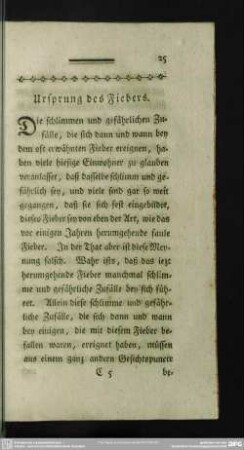 Ursprung des Fiebers