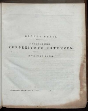 Allgemeiner Verbreitete Potenzen.