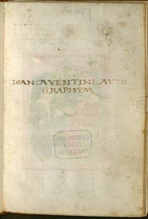Joannis Aventini carmina V autographa - BSB Clm 1138