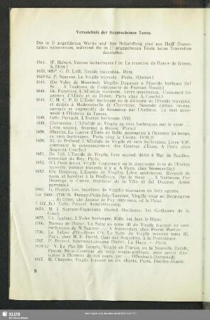 Verzeichnis der besprochenen Texte