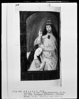 Flämisches Gebetbuch — Krönung Mariä, Folio 181verso