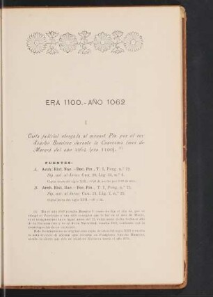 Era 1100. - Año 1062