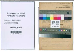 Entnazifizierung Erich Hesse , geb. 12.06.1901 (Kaufm.Angestellter)
