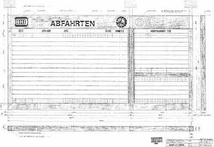 Stuttgart Hbf: Informationstafel, Kopfbahnsteighalle Empfangsgeb.
