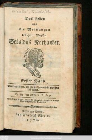 Bd. 1: Das Leben und die Meinungen des Herrn Magister Sebaldus Nothanker