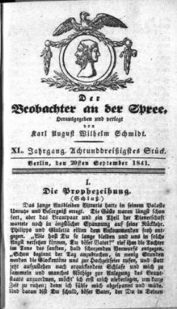 38. Stueck, 20. September 1841