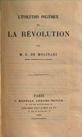 L'évolution politique et la révolution