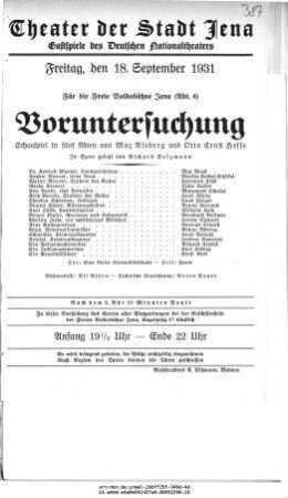 Voruntersuchung