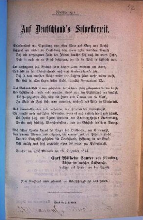 Auf Deutschlands Sylvesterzeit