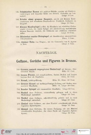 Nachträge (Nr. 789 - 899)