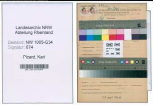 Entnazifizierung Karl Picard , geb. 07.08.1916 (Geologe)